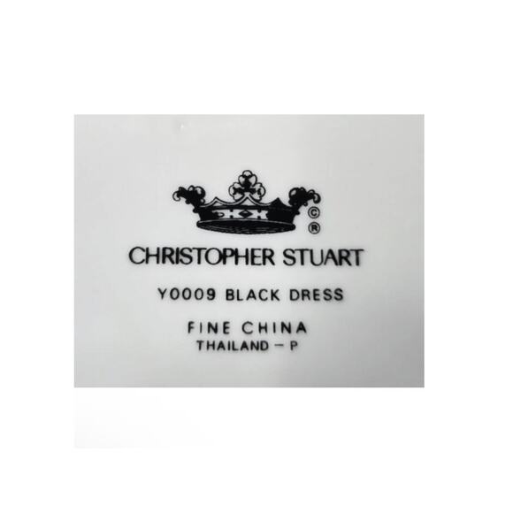 Christopher Stuart Gold Black Dress Y0009 Gravy Boat & Underplate - Picture 5 of 5